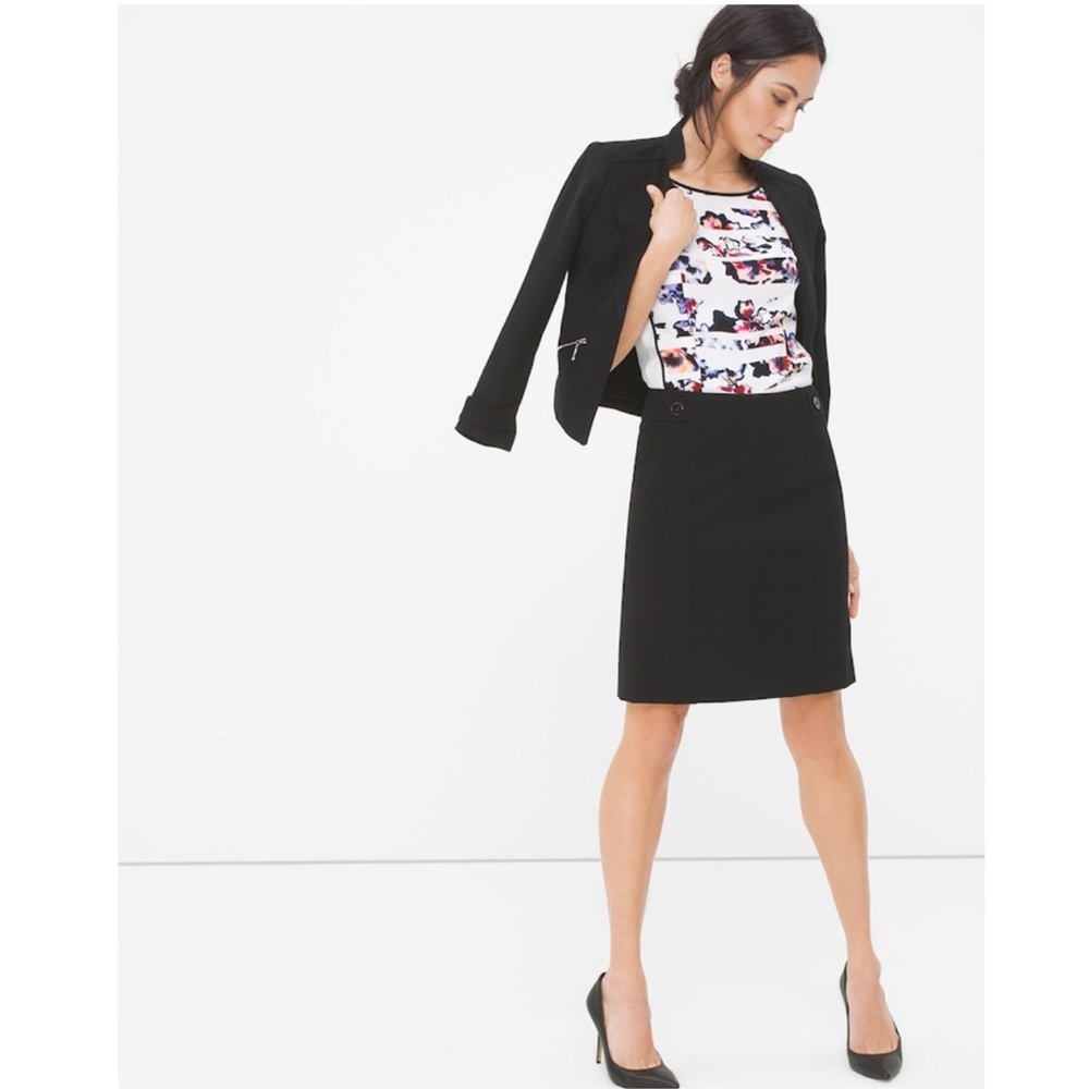 NWT! White House Black Market Ponte Pencil Skirt